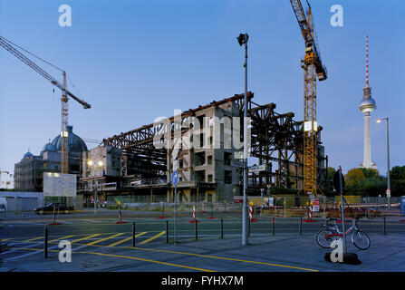 Abriss des Palasts der Republik, Berlin Stockfoto