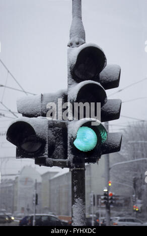 Grüne Ampel Stockfoto