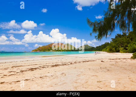 Tropischer Strand Cote d ' or - Insel Praslin Seychellen Stockfoto