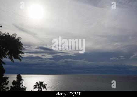 Sonnenuntergang Landschaft Meer des Mittelmeeres in Altea, Alicante Stockfoto