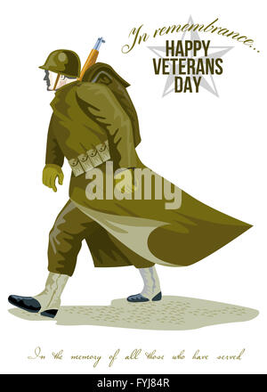 Zweiter Weltkrieg Veterane Tag Grußkarte Stockfoto