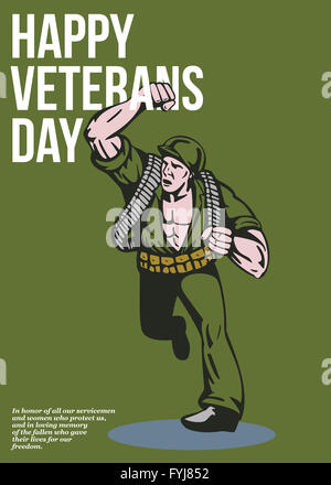 World War Two Veterans Day Soldat Karte Stockfoto