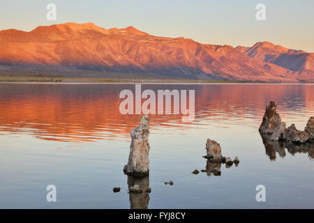 Sehr schöne Landschaft. Mono Lake auf einen Sonnenuntergang. Stockfoto