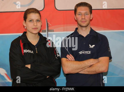 Petrissa Solja und Bastian Steger Stockfoto