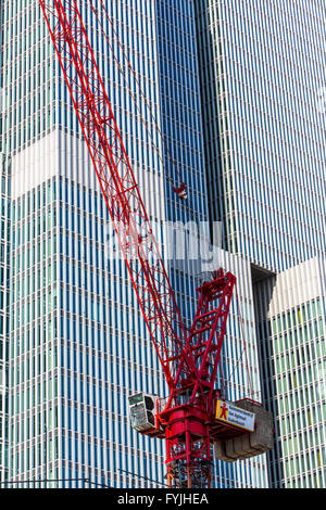 Baustelle im alten Hafen-Viertel, neues Hotel und Wohngebäuden, Rotterdam, die Niederlande, Boston & Seattle Turm Stockfoto
