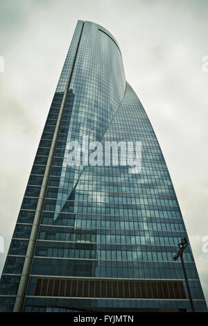 Kristall Turm, Wolkenkratzer von Madrid, platziert im Finanzviertel, vier moderne Wolkenkratzer (Cuatro Torres), Spanien Stockfoto