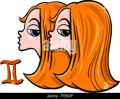 Gemini oder dem Sternzeichen Zwillinge Stockfoto