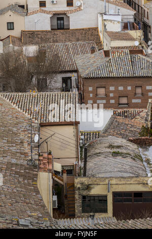 Toledo, Kaiserstadt. Blick von der Wand, Dach des Hauses Stockfoto