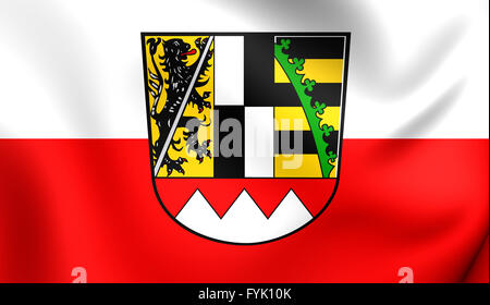 Flagge von Oberfranken Stockfoto