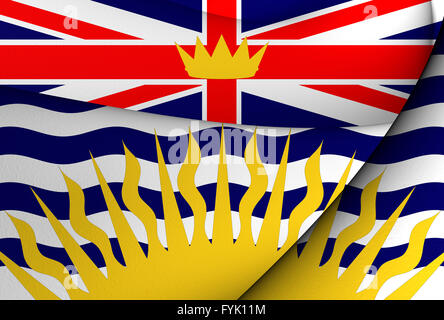 Flagge von British Columbia Stockfoto