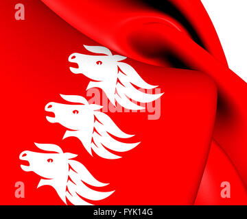 Flagge von Skedsmo Stockfoto