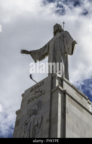 Cerro de Los Angeles liegt in der Gemeinde von Getafe, Madrid. Es gilt der geographischen Mitte des iberischen Stifts Stockfoto