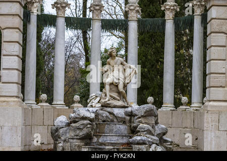 Apollo-Brunnen Aranjuez, Madrid, Spain.World Weltkulturerbe von der UNESCO im Jahr 2001 Stockfoto