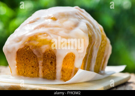 Gezuckerte Vanille Pudding Kuchen Stockfoto