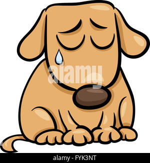 trauriger Hund Cartoon illustration Stockfoto