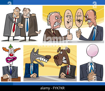 Cartoon-Politik-Konzepte-Satz Stockfoto