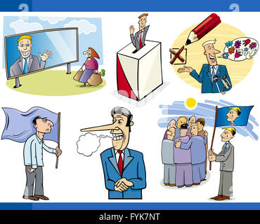 Cartoon-Politik-Konzepte-Satz Stockfoto
