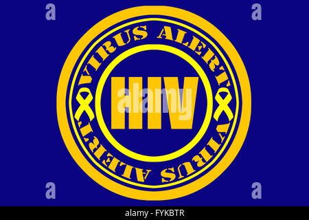 HIV, AIDS-Virus Alert Konzept Stockfoto