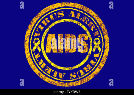 HIV, AIDS-Virus Alert Konzept Stockfoto