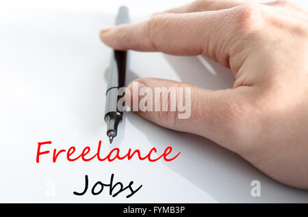 Freiberufliche Jobs Textkonzept Stockfoto