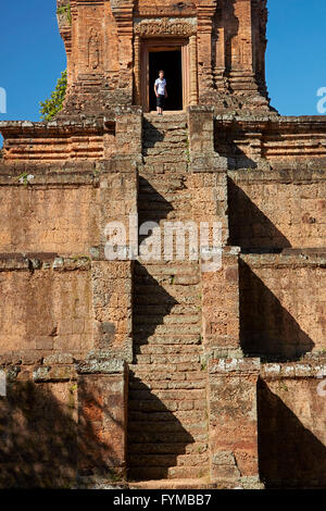 Baksei Chamkrong (erbaut 944-968AD) Tempel Angkor Welterbe-Aufstellungsort, Siem Reap, Kambodscha (MR) Stockfoto