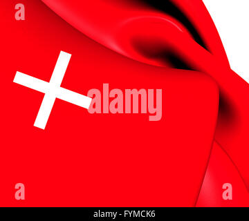 Flagge von Schwyz Stockfoto