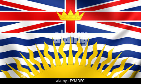 Flagge von British Columbia Stockfoto