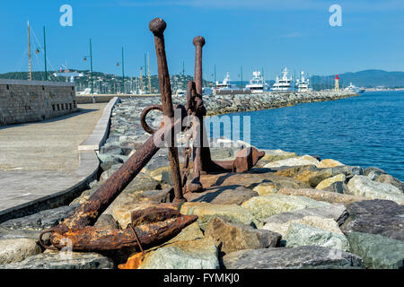 Anker, Jean Reveille Maulwurf, Saint Tropez, Var, Provence-Alpes-Côte d ' Azur Region, Frankreich Stockfoto