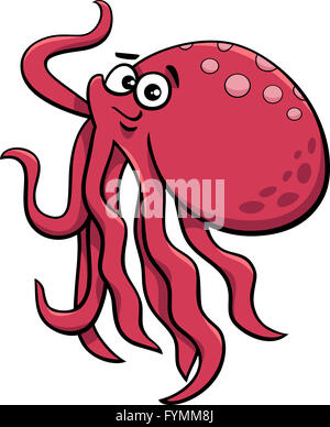 niedliche Octopus Cartoon illustration Stockfoto