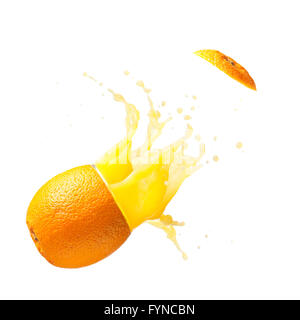 saftige Orange ist explodiert Stockfoto