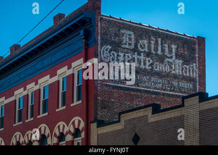 Tägliche Zeitung und Post Gebäude, Morristown Tennessee USA Stockfoto