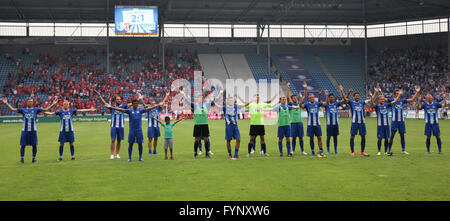 1.FC Magdeburg - Hallescher FC 2015/16 Stockfoto