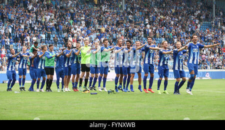 1.FC Magdeburg - Hallescher FC 2015/16 Stockfoto