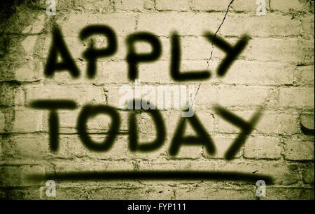 Heute gelten Konzept Stockfoto