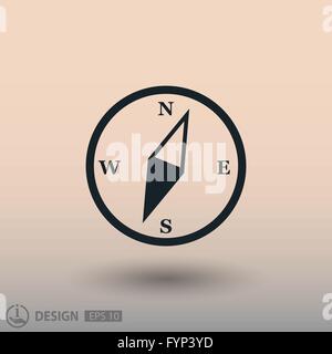 Piktogramm des Kompasses. Vektorgrafik für Design-Konzept. EPS-10 Stock Vektor