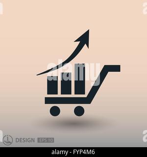 Piktogramm des Graphen. Vektorgrafik für Design-Konzept. EPS-10 Stock Vektor