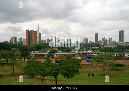 Öffentliche Aussichtspunkt der Stadt Nairobi, mit dem Stadtbild im Hintergrund Stockfoto