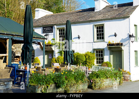 Die Masons Arms bei Erdbeere Bank, South Lakeland, Nationalpark Lake District, Cumbria, England UK Stockfoto