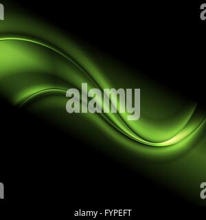 Grün schillernde abstrakte wellige Vektor Hintergrund Stockfoto