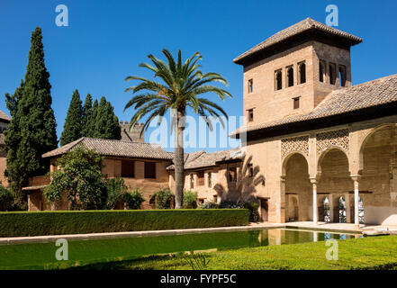 Blick auf Partal im Alhambra in Granada in Spanien Stockfoto