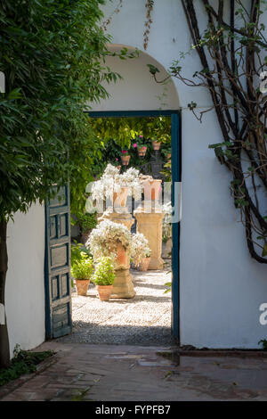 Gärten und Höfe im Palacio de Viana Cordoba Stockfoto