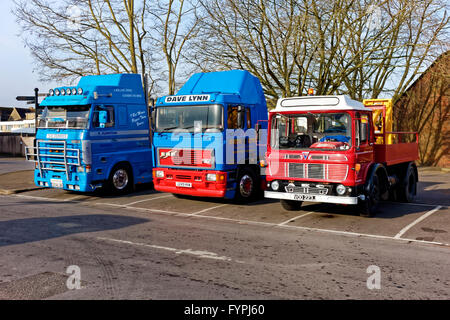 Klassischen kommerziellen LKW bei der Teilnahme an der jährlichen Wirtschaftsverkehr in Erhaltung Gillingham Versammlung Warminster Stockfoto