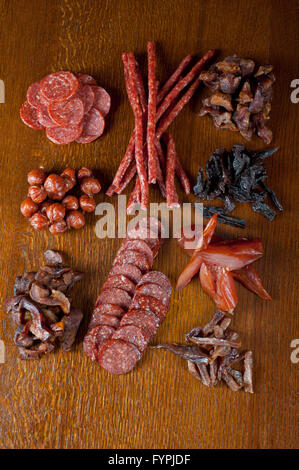 Fleisch- und Wurstwaren Stockfoto