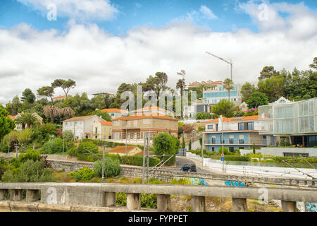 Romantische Straße Lissabon Stockfoto
