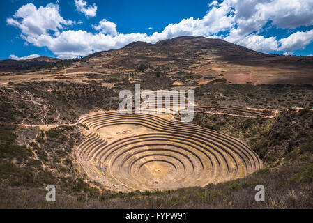 Muränen, eine archäologische Stätte in der Nähe von Cusco, Peru Stockfoto