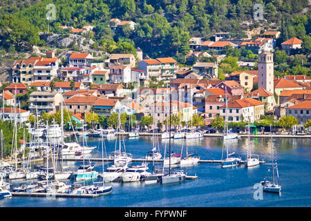 Stadt von Skradin Krka Fluss Stockfoto