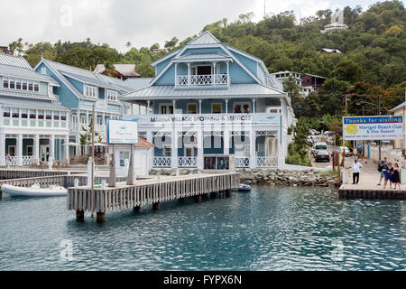 Marina in der Stadt von Marigot auf der Insel wenn St. Lucia in der Karibik. Stockfoto