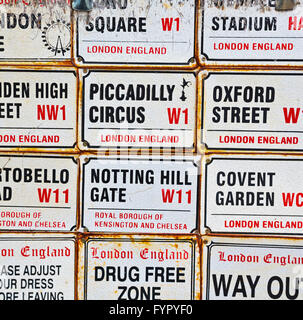 Symbol-Signal Street in London England Europa alte transportieren Stockfoto