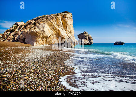 Aphrodites legendäre Geburtsort in Paphos, Zypern Stockfoto