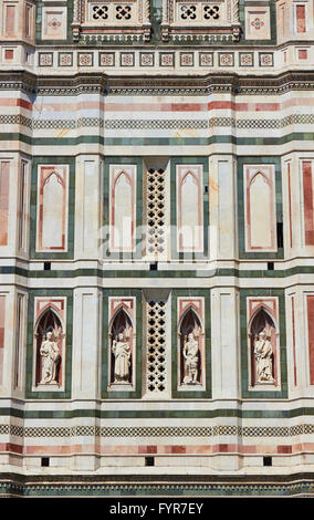 Äußere Detail Il Duomo Di Firenze, abgeschlossen im Jahre 1436-Florenz-Toskana-Italien-Europa Stockfoto